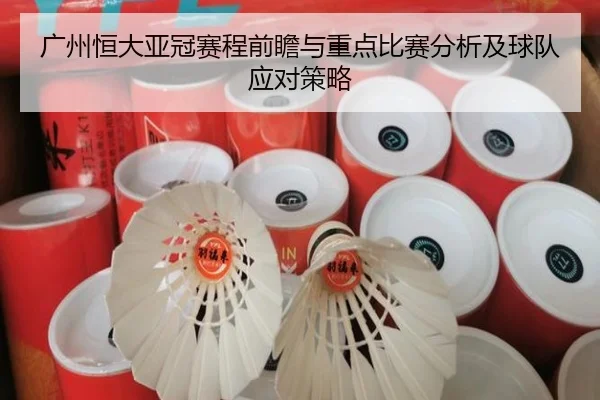 广州恒大亚冠赛程前瞻与重点比赛分析及球队应对策略